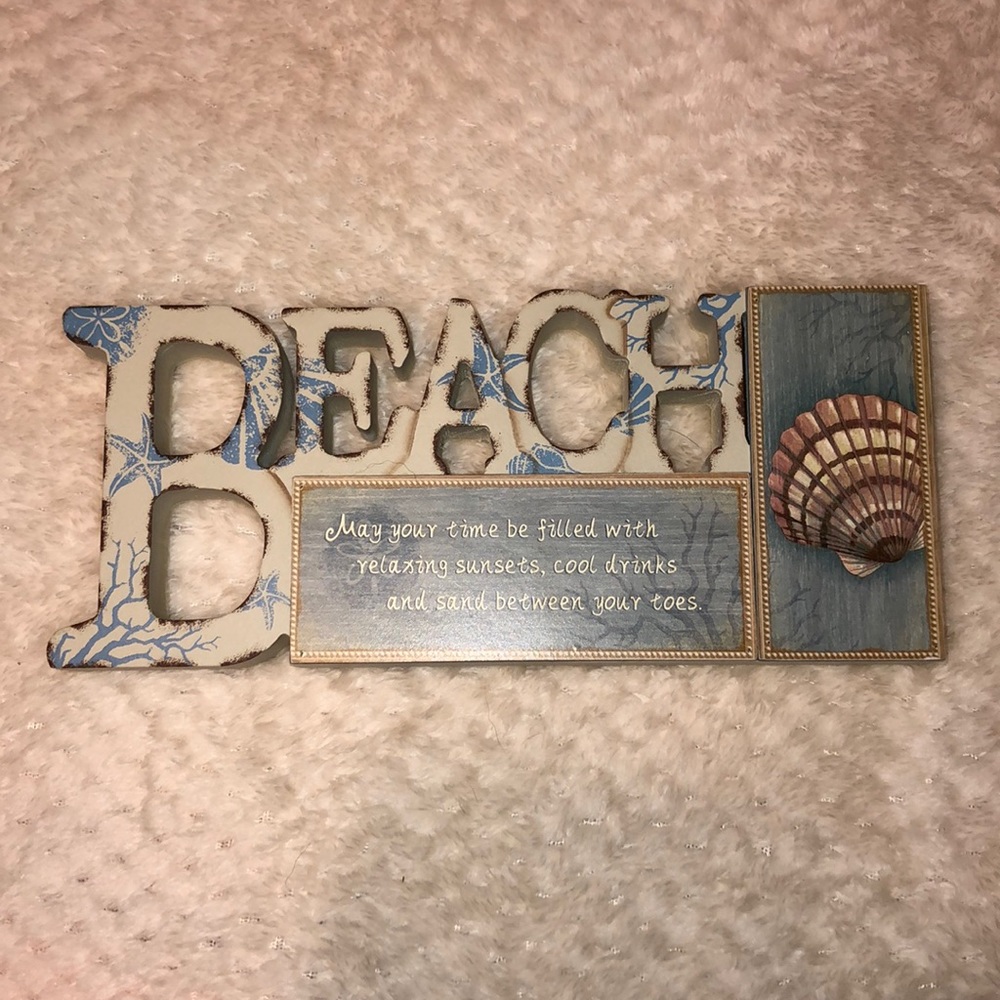 A beach sign